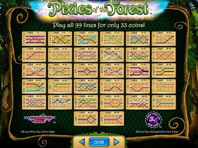 IGT's Pixies of the Forest Paylines IGT's Pixies of the Forest Paylines