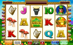Play Leprechaun's Luck slot game online at MeccaBingo Leprechaun's Luck slot base game